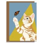 ginger cat greetings card lorna syson stationery
