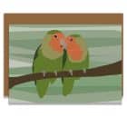 Greetings Card Luxury Designer Personalised Message Sustainable Environmentally Friendly paper from an FSC-certified supplier Plastic Free - Swan greeting card illustration by Lorna Syson love birds