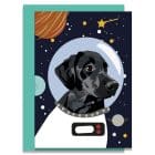 Greetings Card Luxury Designer Personalised Message Sustainable Environmentally Friendly paper from an FSC-certified supplier Plastic Free - space black lab