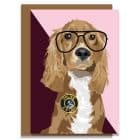 Greetings Card Luxury Designer Personalised Message Sustainable Environmentally Friendly paper from an FSC-certified supplier Plastic Free -cocker spaniel