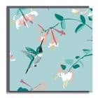 Greetings Card Luxury Designer Personalised Message Sustainable Environmentally Friendly paper from an FSC-certified supplier Plastic Free RSPB bird RSPB greeting card featuring Hummingbird on a mint background