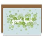 Greetings Card Luxury Designer Personalised Message Sustainable Environmentally Friendly paper from an FSC-certified supplier Plastic Free - good luck floral card by Lorna Syson