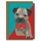 Greetings Card Luxury Designer Personalised Message Sustainable Environmentally Friendly paper from an FSC-certified supplier Plastic Free - Boarder terrier
