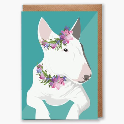 Heidi the Bull Terrier Greeting Card
