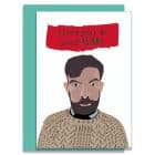 Greetings Card Luxury Designer Personalised Message Sustainable Environmentally Friendly paper from an FSC-certified supplier Plastic Free - i love you and your beard