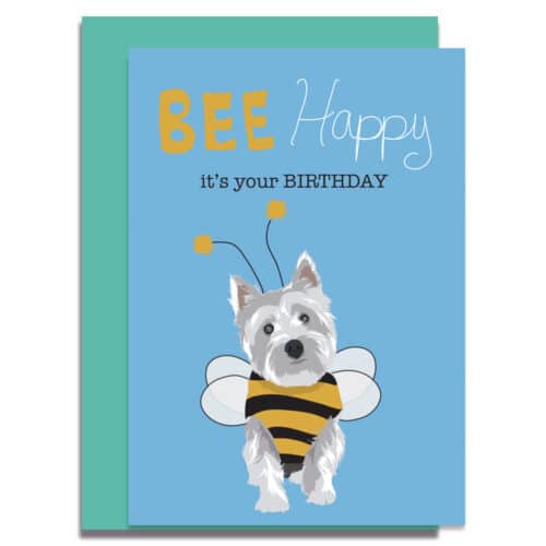 Greetings Card Luxury Designer Personalised Message Sustainable Environmentally Friendly paper from an FSC-certified supplier Plastic Free - westie card