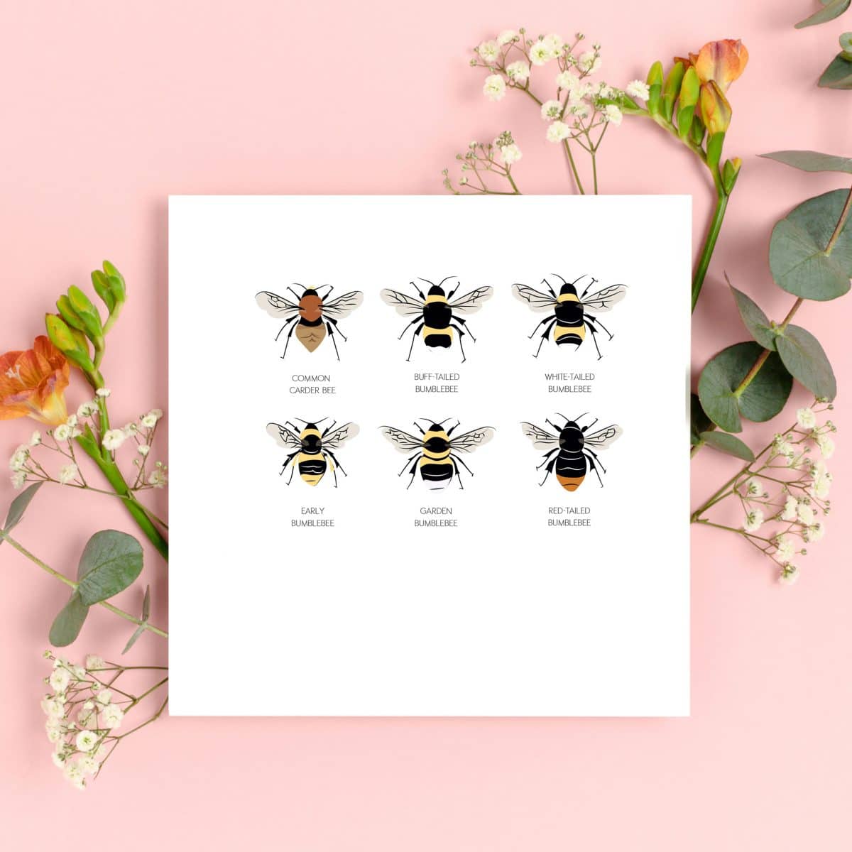 watlington rabbit rabbit greeting card woodland oxfordshire sustinable eco friendly plastic free biritsh bee, bee british