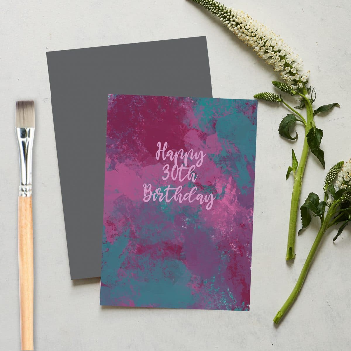 Greetings Card Luxury Designer Personalised Message Sustainable Environmentally Friendly paper from an FSC-certified supplier Plastic Free love positive messaging - happy 30th birthday card
