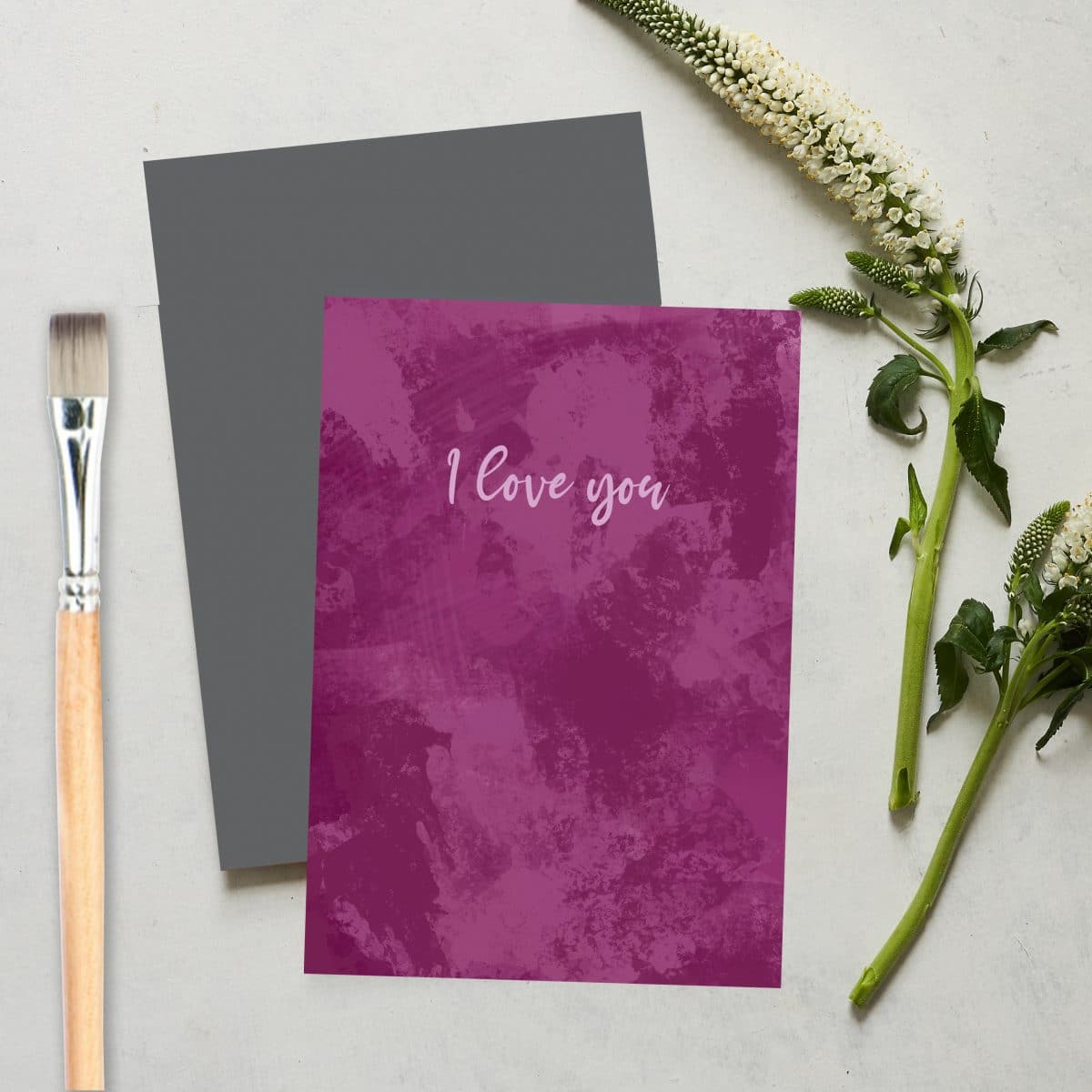 Greetings Card Luxury Designer Personalised Message Sustainable Environmentally Friendly paper from an FSC-certified supplier Plastic Free love positive messaging - I love you card