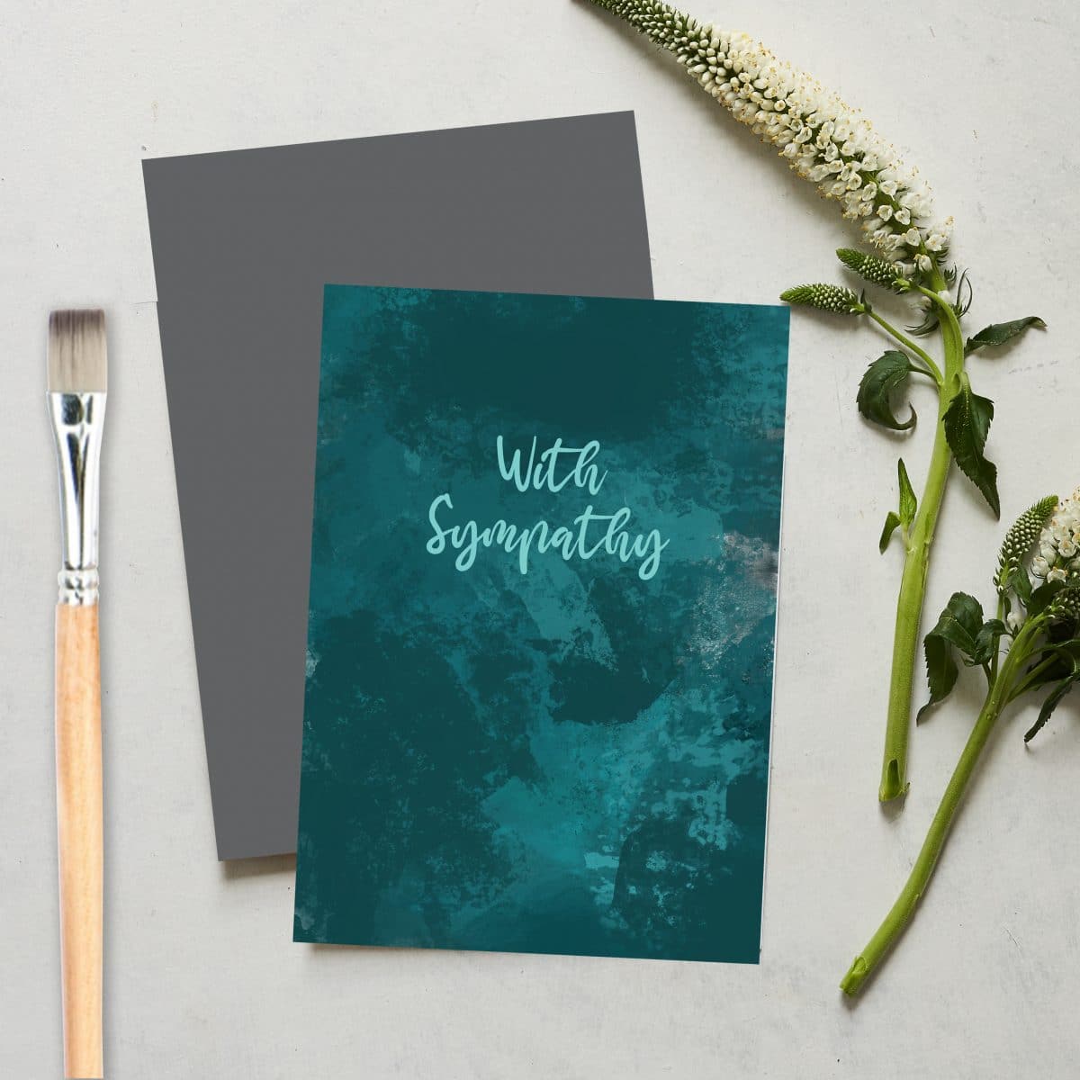 Greetings Card Luxury Designer Personalised Message Sustainable Environmentally Friendly paper from an FSC-certified supplier Plastic Free love positive messaging - with sympathy card