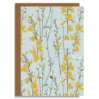 Broom and Bee sky greeting card