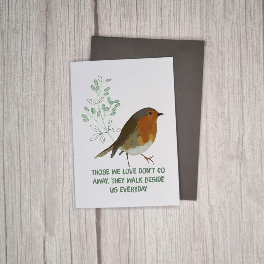 robin christmas greetings card RSPB bird designer luxury