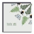 Illustrated birthday card with bee and flowers ferns birthday happy birthday Illustrated birthday card with bee and flowers. British native flowers and bees. Printed in the UK on fsc sustainable card and recycled paper envelopes. Plastic free