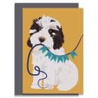 cockapoo puppy dog illustration valentines card love card greeting card anniversary card eco friendly card plastic free sustainable paper from an FSC-certified supplier recycled card