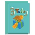 3 today dinosaur greeting card wrapping paper childrens card kids card sustainable greeting cards FSC paper