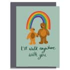 sustainable FSC designer plastic free bear walk with you rainbow