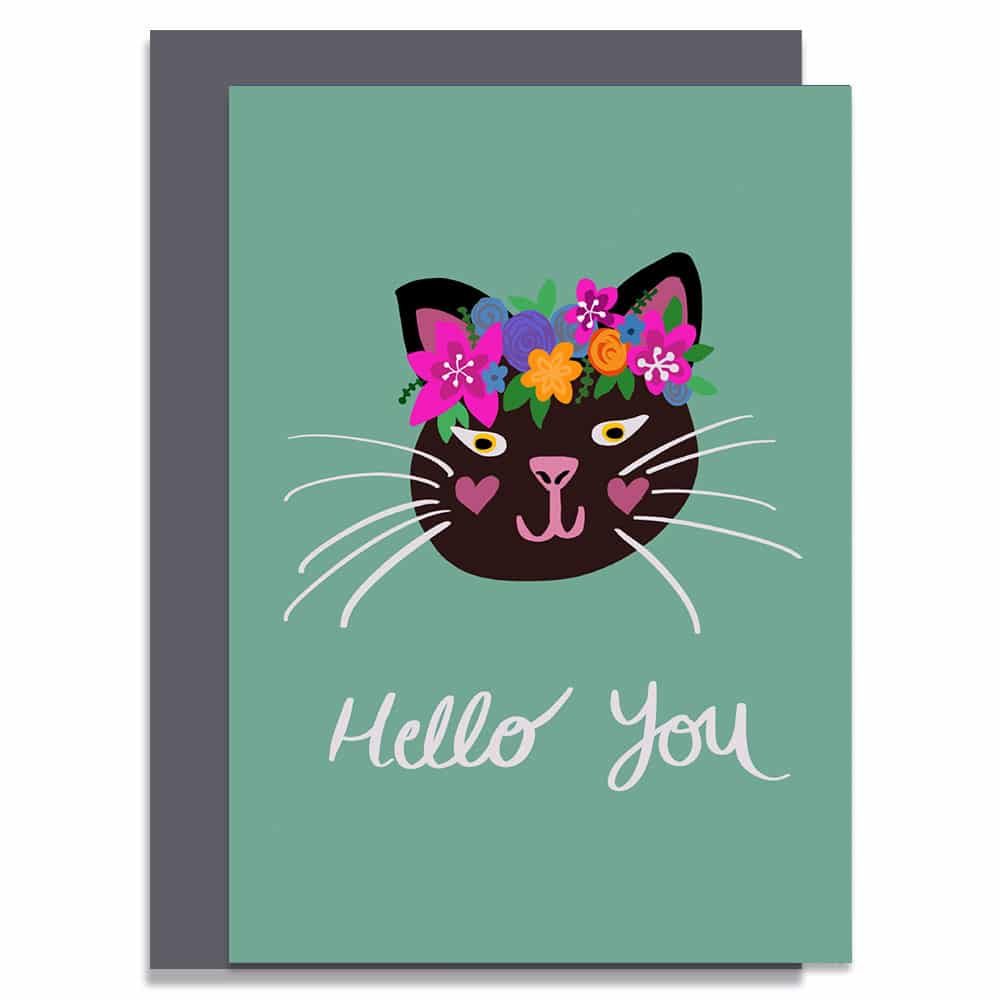 sustainable FSC designer plastic free hello you cat flower crown