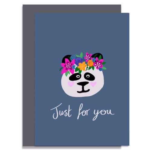 Just For You - Panda Greeting Card