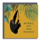 jungle greeting card, big cat, tiger, leopard, birthday card, plastic free FSC sustainable monkey chimp go wild its your birthday, Kids Jungle Greetings Cards