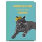 sustainable greeting card plastic free FSC recycled card Congratulations on your new cat fur baby