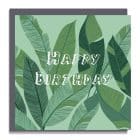 jungle greeting card, big cat, tiger, leopard, birthday card, plastic free FSC sustainable monkey chimp go wild its your birthday happy birthday banana leaves palm leaves wild celebration