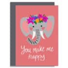 sustainable FSC designer plastic free you make me happy elephant flower crown