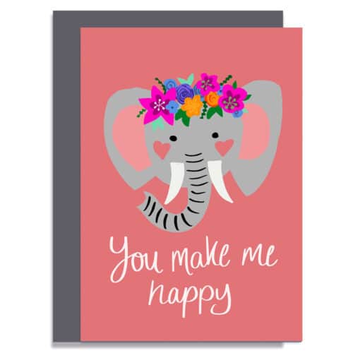 sustainable FSC designer plastic free you make me happy elephant flower crown