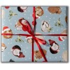 guinea pig Christmas wrapping paper luxury wrapping paper gift wrap illustrated wrap sustainable plastic free