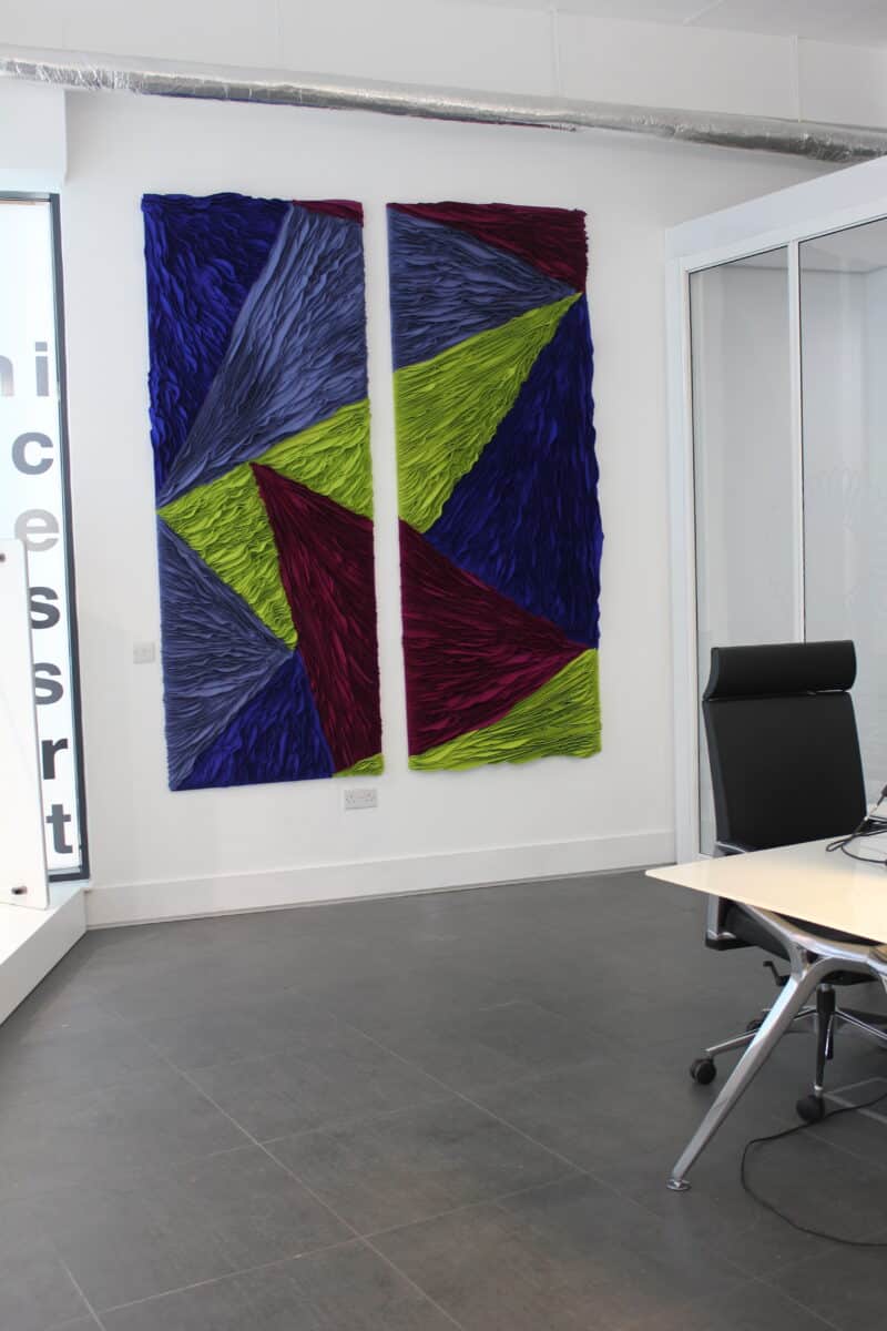 structural textiles piece by Lorna Syson at actui for clerkenwell design week
