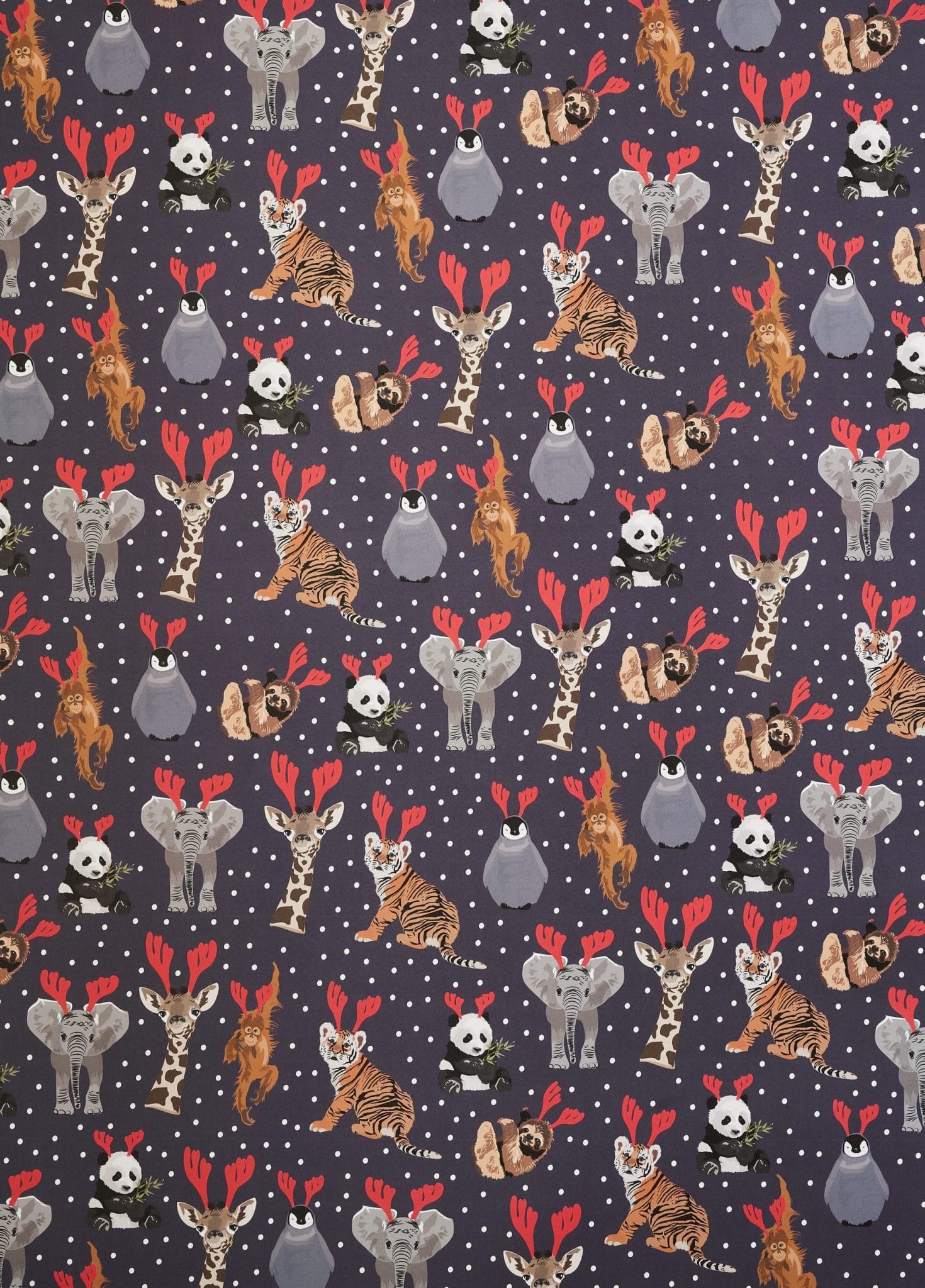 Go wild Christmas wrapping paper, panda, giraffe and penguin luxury gift wrap, wrapping paper, christmas paper, christmas wrapping paper