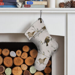 Luxury Goldcrest Christmas stocking