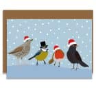 Christmas Card Luxury Designer Personalised Message Sustainable Environmentally Friendly paper from an FSC-certified supplier Plastic Free - Songbird Christmas Card