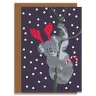 Christmas Card Luxury Designer Personalised Message Sustainable Environmentally Friendly paper from an FSC-certified supplier Plastic Free - christmas koala