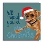 Christmas Card Luxury Designer Personalised Message Sustainable Environmentally Friendly paper from an FSC-certified supplier Plastic Free hearing dogs dog charity card charity greetings cardCharity Christmas card - Brussels Griffon