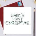 Christmas card, luxury Christmas card, noel Christmas card, designer, Lorna Syson, baby's first Christmas