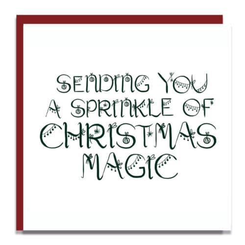 Christmas card, luxury Christmas card, noel Christmas card, designer, Lorna Syson, sprinkle of Christmas magic