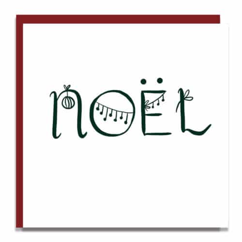 Christmas card, luxury Christmas card, noel Christmas card, designer, Lorna Syson, noel