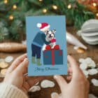 Little Boy and His Dog Christmas Card, Dog's Trust, Charity Christmas Card, Dog Lover