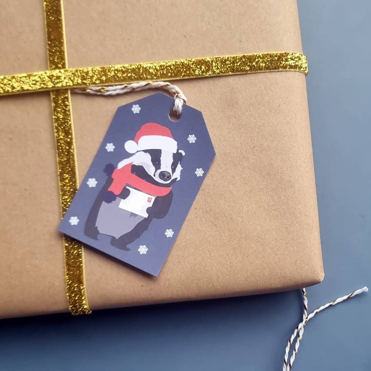 Set of 5 Badger Gift Tags