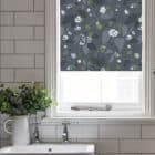 Lorna Syson order blinds roller blind luxury roller blind made in the UK designer collection spring ivy slate blue tit design