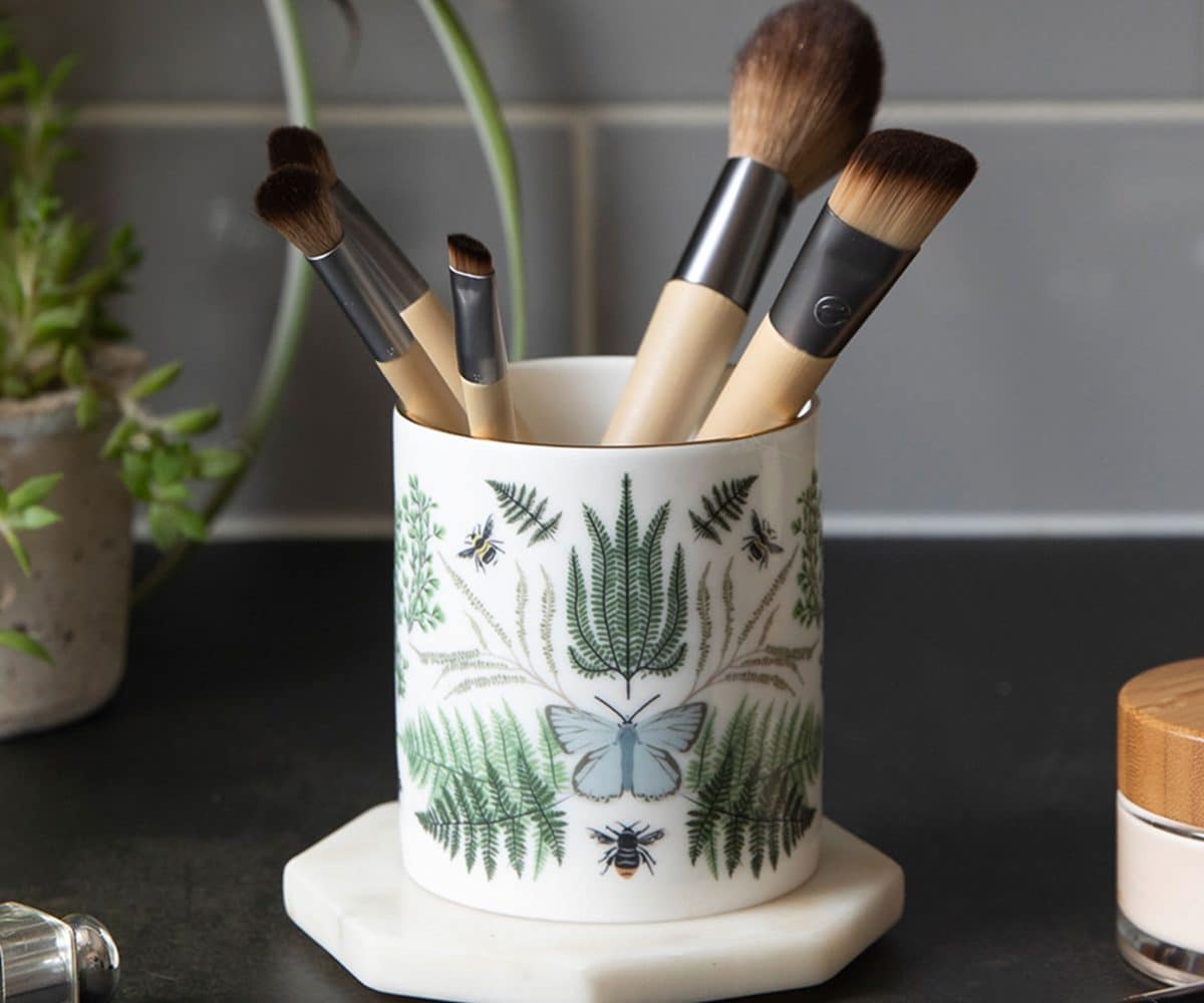 Luxury Ceramic Scented Candle Gifts Handmade UK Luxury Candles Reusable British Wilflowers English Yellow Bee Buttercup Designer Floral Butterfly Flowers Vegan Coconut Wax Lorna Syson