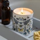 Luxury Ceramic Scented Candle Gifts Handmade UK Luxury Candles Reusable British Wilflowers English Yellow Bee Buttercup Designer Floral Butterfly Flowers Vegan Coconut Wax Lorna Syson