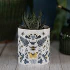 Luxury Ceramic Scented Candle Gifts Handmade UK Luxury Candles Reusable British Wilflowers English Yellow Bee Buttercup Designer Floral Butterfly Flowers Vegan Coconut Wax Lorna Syson