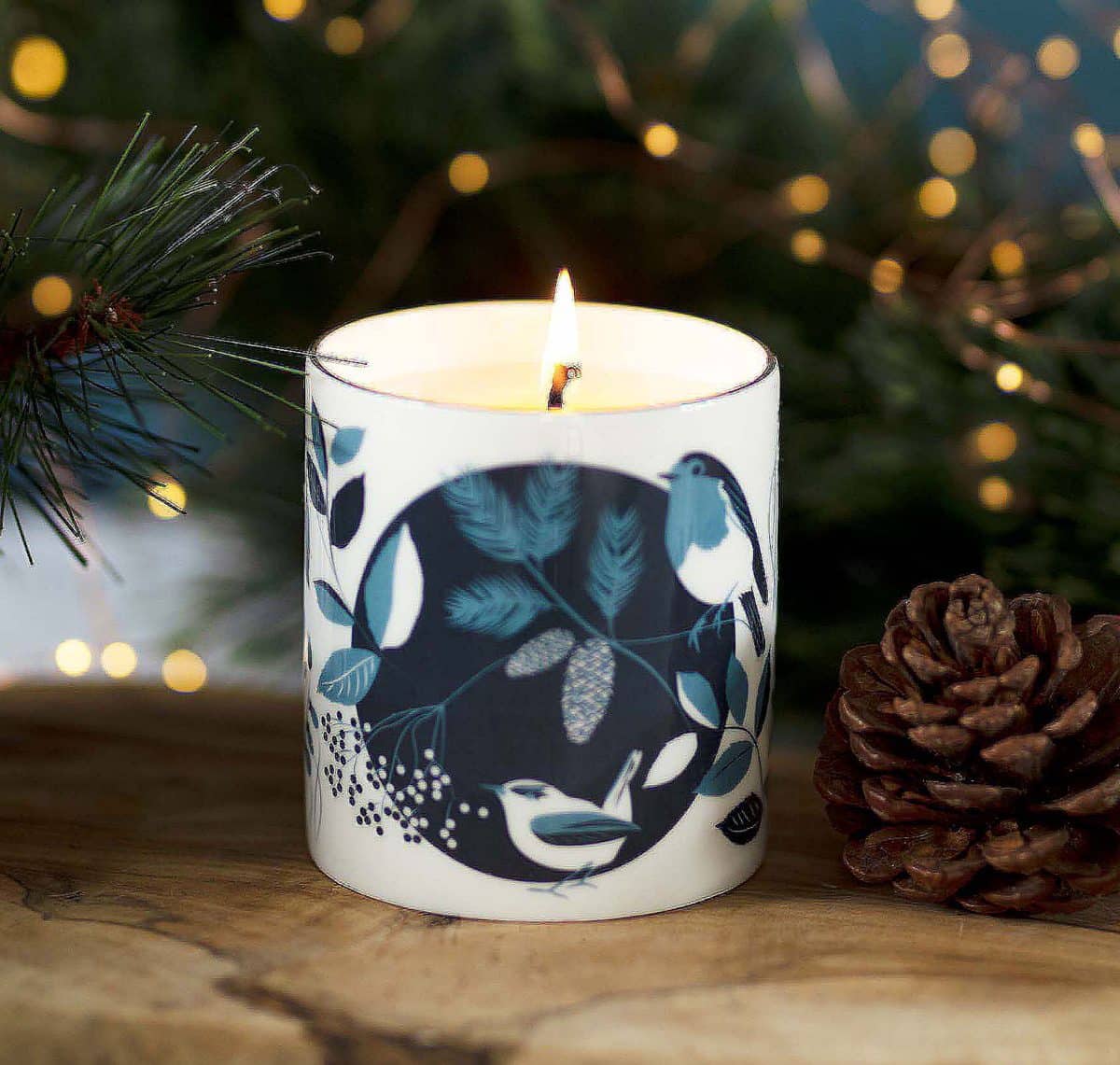 Luxury Ceramic Scented Candle Gifts Handmade UK Luxury Candles Reusable British Wilflowers English Yellow Bee Buttercup Designer Floral Butterfly Flowers Vegan Coconut Wax Lorna Syson