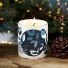 Luxury Ceramic Scented Candle Gifts Handmade UK Luxury Candles Reusable British Wilflowers English Yellow Bee Buttercup Designer Floral Butterfly Flowers Vegan Coconut Wax Lorna Syson