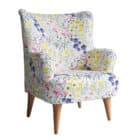 Meadow wallpaper by lorna syson luxury wallpaper designer wallpaper meadow floral wallpaper British wildflowers meadow fabric luxury fabric chair meadow chair