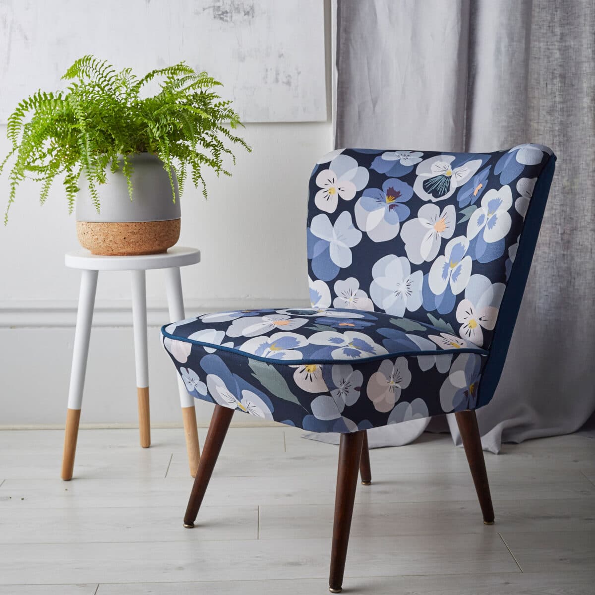 Bespoke Upholstered Chair UK Lorna Sysin pansy cocktail chair