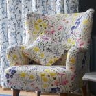 Meadow wallpaper by lorna syson luxury wallpaper designer wallpaper meadow floral wallpaper british wildflowers meadow fabric luxury fabric chair