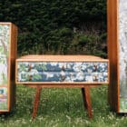 syson whyte Lorna Syson emma whyte woodland furniture upcycled furniture badger illustration collaboration bespoke furniture woodland design countryside chest of drawers wardrobe british design