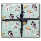 wrapping paper, luxury wrapping paper, gift wrap, plastic free, paper from an FSC-certified supplier, enviromentally friendly, sustainable, birthday paper, birthday wrapping paper. gifts, dog wrapping paper